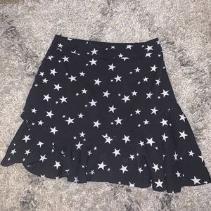 star print mini skirt